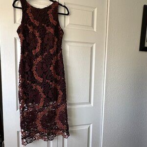 Alexia Admor Lace Floral Midi Dress